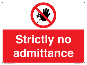 strictly no admittance